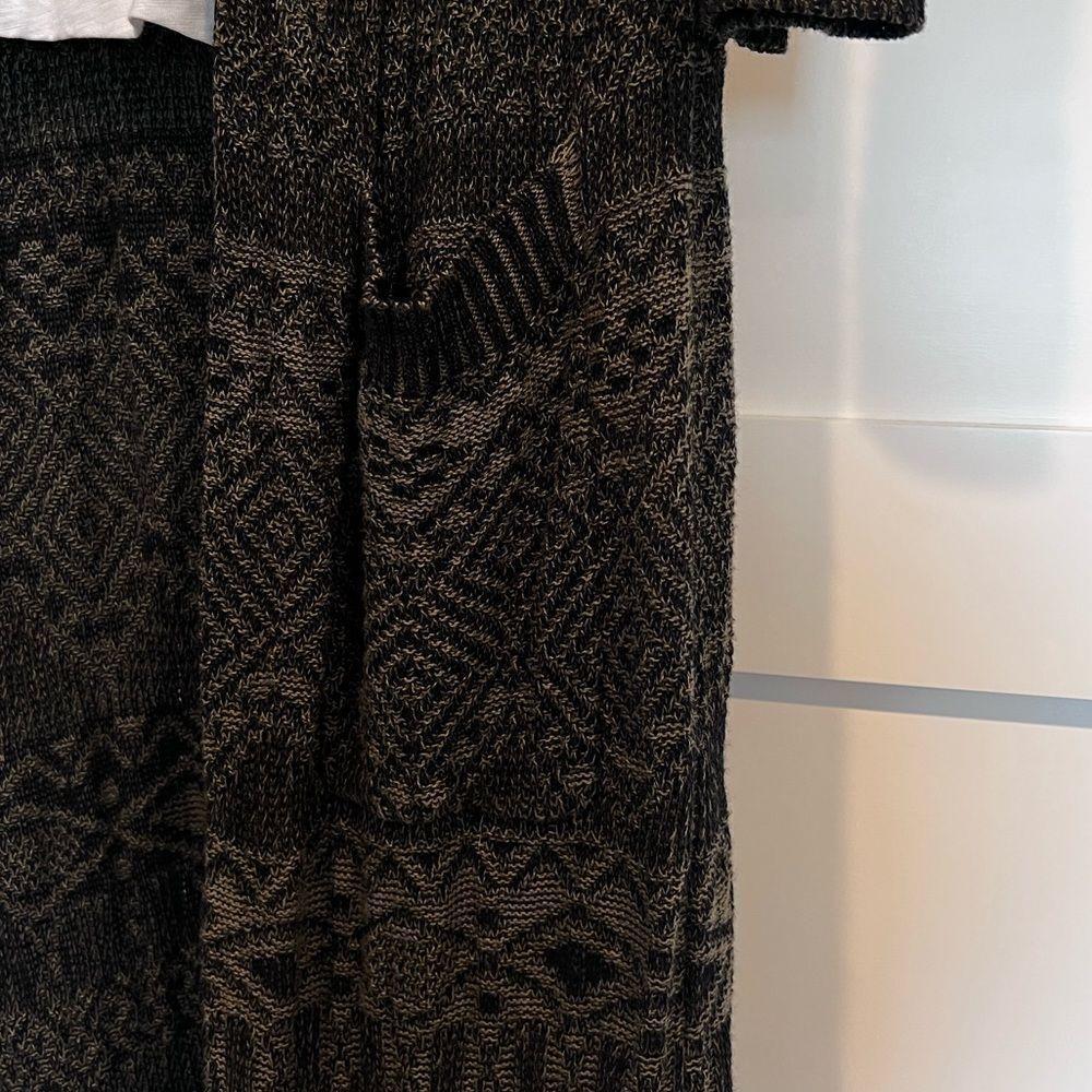 Sun & Shadow Hooded Long Cardigan - size Small - Picture 6 of 8